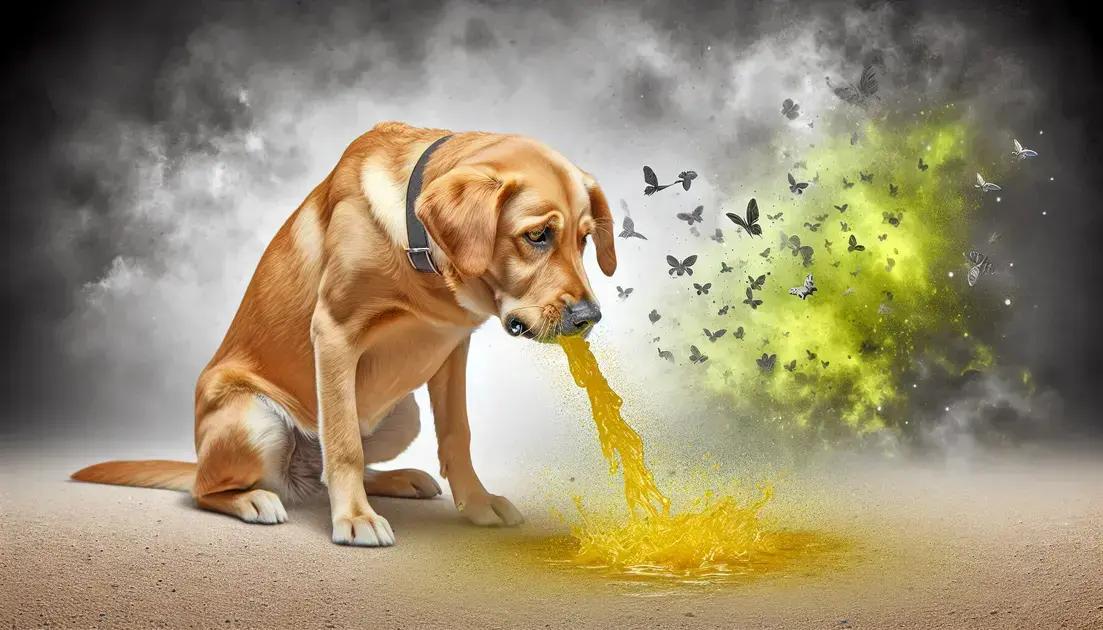 Cachorro vomitando amarelo: o que pode ser?