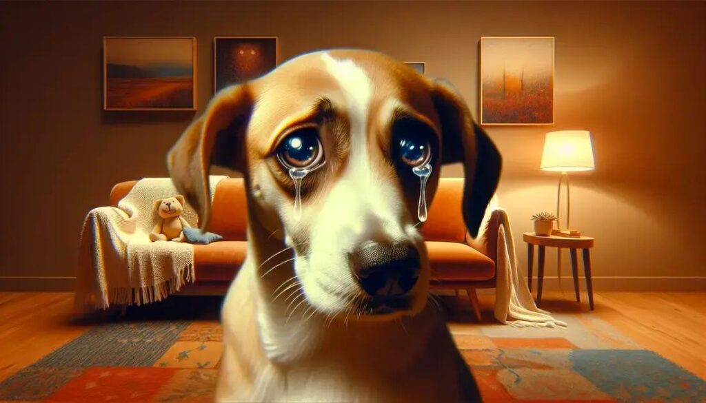 cachorro chorando