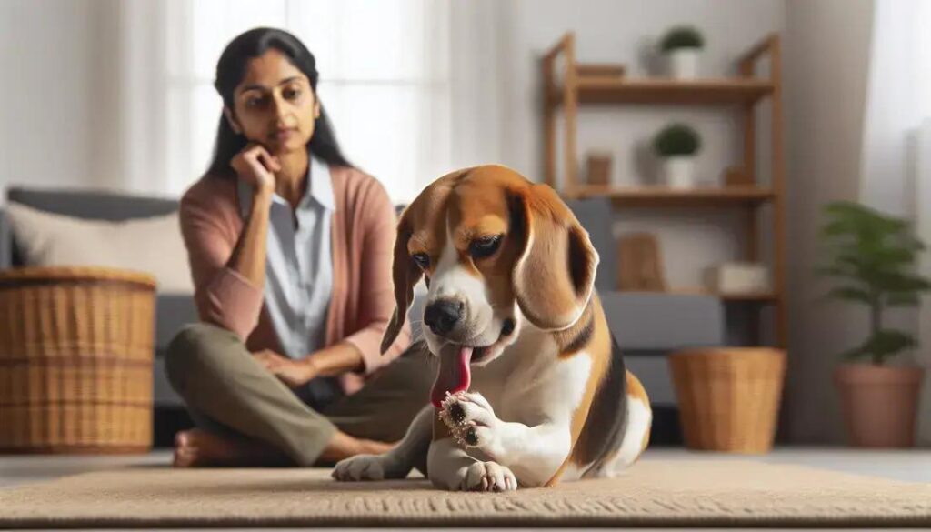 Cachorro lambendo as patas: O que isso pode significar