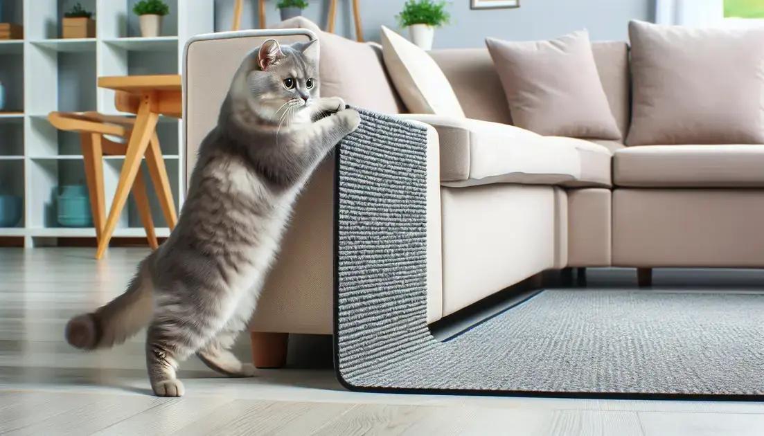 Carpete Adesivo para Gatos: dicas para proteger seus móveis.